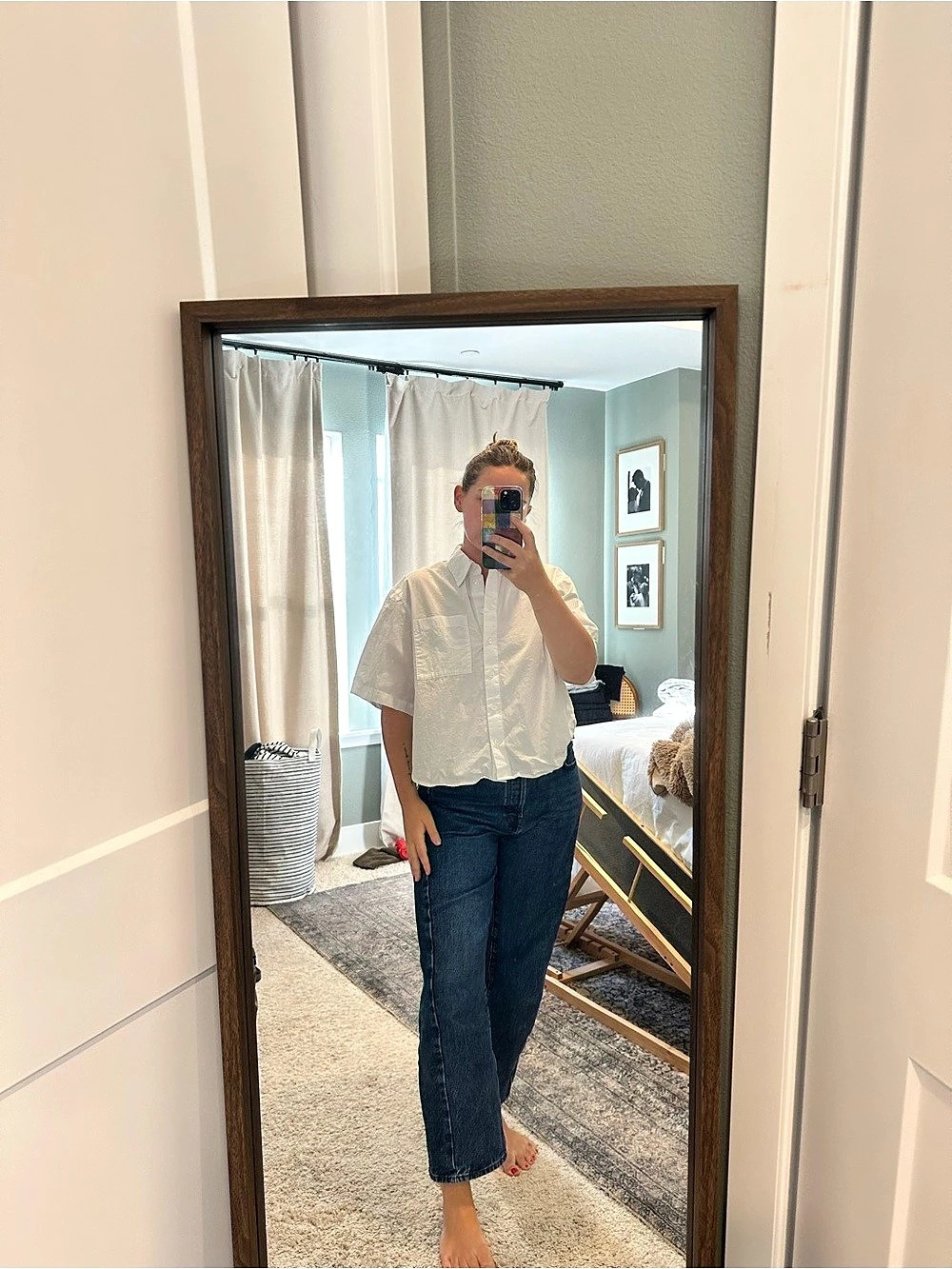 Madewell White Cotton Courier Shirt Button Down White Medium